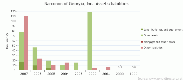 Narconon of Georgia, Inc.: Assets/liabilities